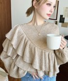 【モーメントプラス/moment+ / MEN】のアシメフリルもちもちニットプルオーバー グレイッシュベージュ|ID: prp329100004754994 ipo3291000000034814257