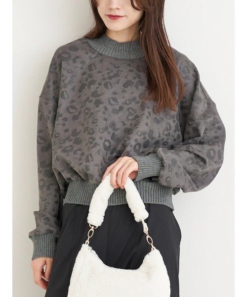 【ジェイ アンド シュプール/Re J&SUPURE】の【WEB限定】スエードポンチレオパード柄トップス インテリア・キッズ・メンズ・レディースファッション・服の通販 founy(ファニー) ファッション Fashion レディースファッション Fashion for Women トップス・カットソー Cut & Sew Tops カーゴパンツ Cargo Pants, Utility Pants デニム Denim, Jeans Material フェミニン Feminine, Girly 無地 Plain, Solid Color レオパード Leopard, Animal Print ロング Long, Long-Length おすすめ Recommended / Our Picks 濃グレー|ID: prp329100004755047 ipo3291000000034659707