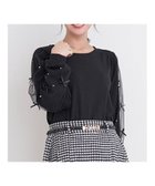 【ジェイ アンド シュプール/Re J&SUPURE】の袖リボン×パールリブトップス 人気、トレンドファッション・服の通販 founy(ファニー) ファッション Fashion レディースファッション Fashion for Women トップス・カットソー Cut & Sew Tops ガーリー Girly, Feminine Style サテン Satin, Glossy Fabric スリーブ Sleeve, Long Sleeve / Short Sleeve チュール Tulip, Tulip Motif パール Pearl, Pearl Accent フェミニン Feminine, Girly リボン Ribbon, Bow thumbnail 黒|ID: prp329100004755052 ipo3291000000034631706