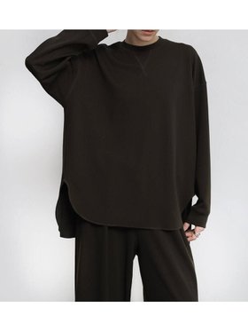 【ラシュッド/LASUD】のストレッチオーバーカットソー 人気、トレンドファッション・服の通販 founy(ファニー) ファッション Fashion レディースファッション Fashion for Women トップス・カットソー Cut & Sew Tops カットソー・ベーシックTシャツ Cut-and-Sewn Tops / Stretch Tees & Basics ストレッチ Stretch, Stretchy Fabric スリット Slit, Slit Detail ヘムライン Hemline, Bottom Cut エレガント 上品 Elegant |ID:prp329100004755064