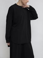 【ラシュッド/LASUD】のストレッチオーバーカットソー 人気、トレンドファッション・服の通販 founy(ファニー) ファッション Fashion レディースファッション Fashion for Women トップス・カットソー Cut & Sew Tops カットソー・ベーシックTシャツ Cut-and-Sewn Tops / Stretch Tees & Basics ストレッチ Stretch, Stretchy Fabric スリット Slit, Slit Detail ヘムライン Hemline, Bottom Cut エレガント 上品 Elegant thumbnail ブラック|ID: prp329100004755064 ipo3291000000034714246