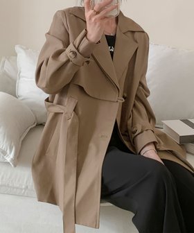 【アイモハ/aimoha】の【BANICO】トレンチコート(ベルト付き) 人気、トレンドファッション・服の通販 founy(ファニー) ファッション Fashion レディースファッション Fashion for Women アウター Coat / Outerwear Collection コート・ロングコート・ピーコート Long Coats, Peacoats & More トレンチコート / 春秋の定番アウター Trench Coats ベルト&ウエストマーク Belts & Waist Accessories シンプル Simple, Minimal スタイリッシュ Stylish, Fashionable デニム Denim, Jeans Material |ID:prp329100004755091