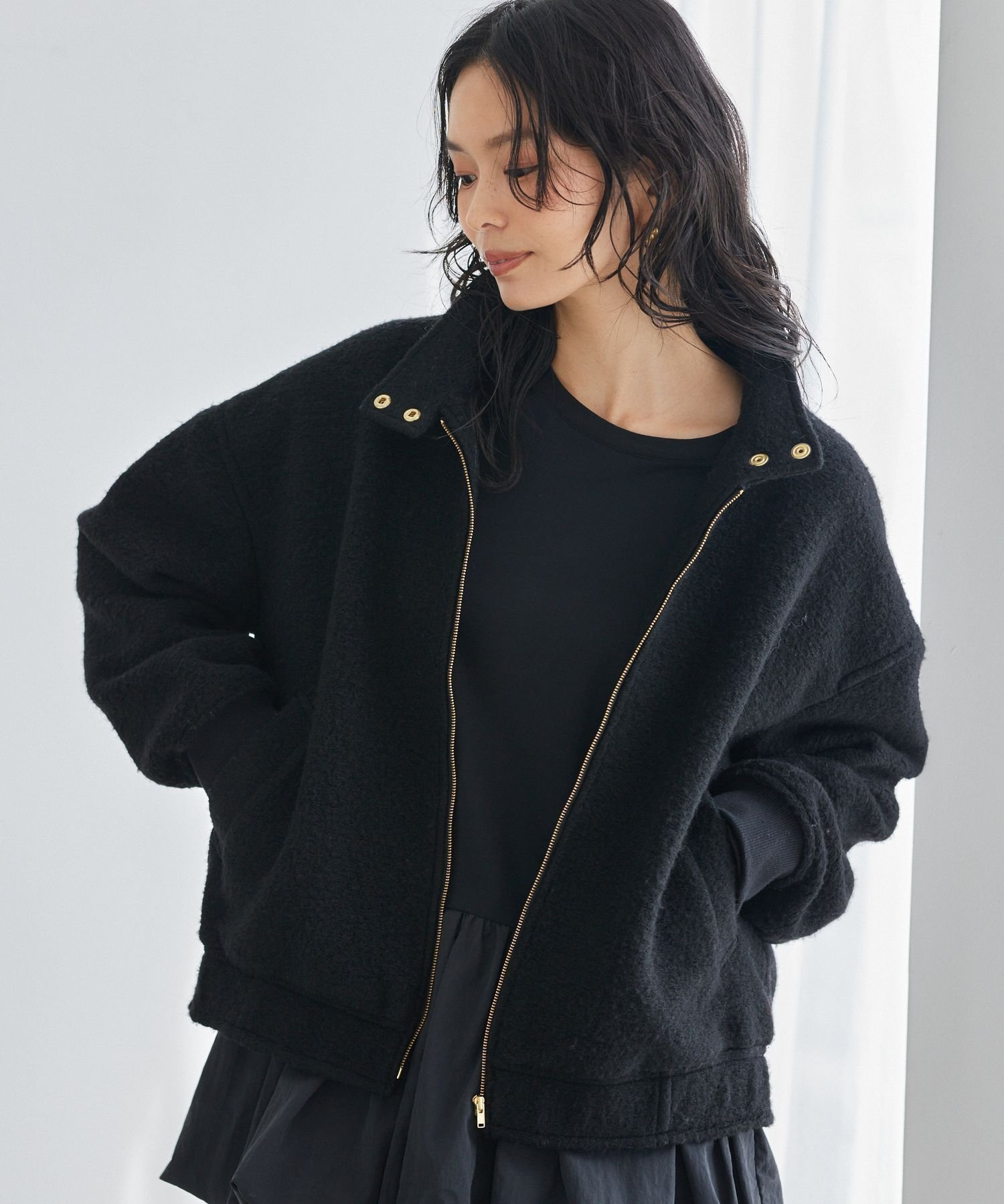 【バンヤードストーム/BARNYARDSTORM】のスタンドカラースライバーブルゾン【WEB限定サイズL】 インテリア・キッズ・メンズ・レディースファッション・服の通販 founy(ファニー)  ファッション Fashion レディースファッション Fashion for Women アウター Coat / Outerwear Collection ブルゾンジャケット・スポーティアウター Blouson Jackets カットソー Cut and Sewn Top ショート Short, Short Length スタンド Stand Collar, Upright Stand デニム Denim, Jeans Material バランス Balance, Style Balance フェミニン Feminine, Girly フレアースカート Flared Skirt, A-Line Skirt ブルゾン Blouson, Bomber Jacket ロング Long, Long-Length ワイド Wide, Wide Fit 人気 Popular, Best Seller ブラック19|ID: prp329100004755145 ipo3291000000034395052