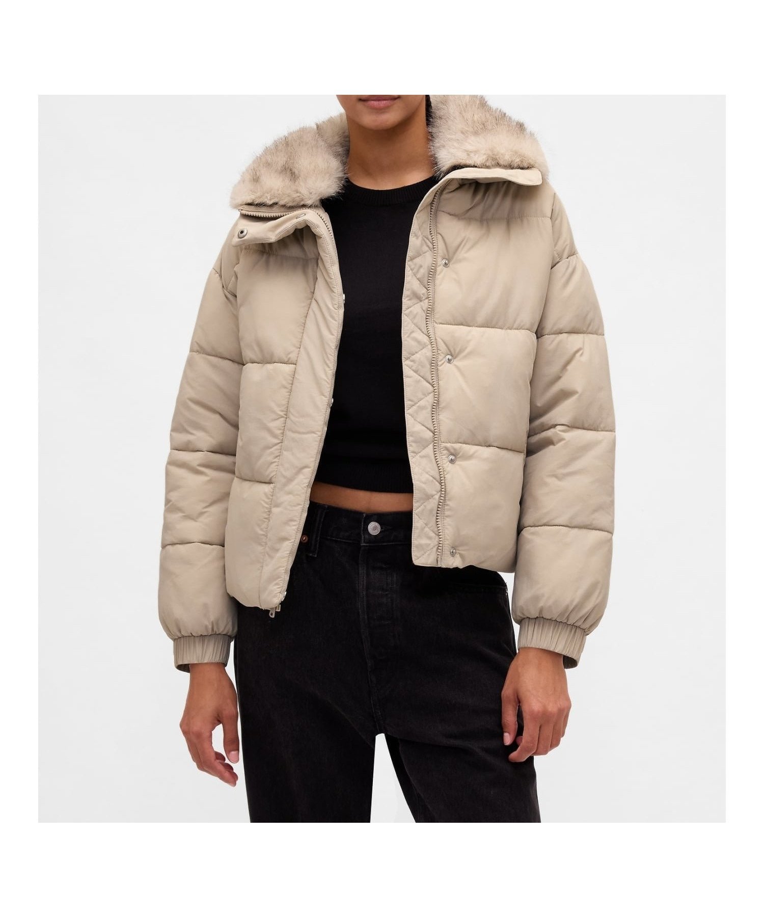 【ギャップ/GAP】のNOV PUFFER FUR COLLAR ABRV インテリア・キッズ・メンズ・レディースファッション・服の通販 founy(ファニー) 　ファッション　Fashion　レディースファッション　Fashion for Women　おすすめ　Recommended / Our Picks　クラシック　Classic, Timeless Style　ショート　Short, Short Length　ストレート　Straight, Straight Cut　トリミング　Trimming, Decorative Edge　フィット　Fit, Slim Fit　モックネック　Mock Neck, Short Turtleneck　リラックス　Relax, Relaxed Fit　ルーズ　Loose, Oversized　長袖　Long Sleeve, Full Sleeve　COBBLESTONE|ID: prp329100004755153 ipo3291000000034395175