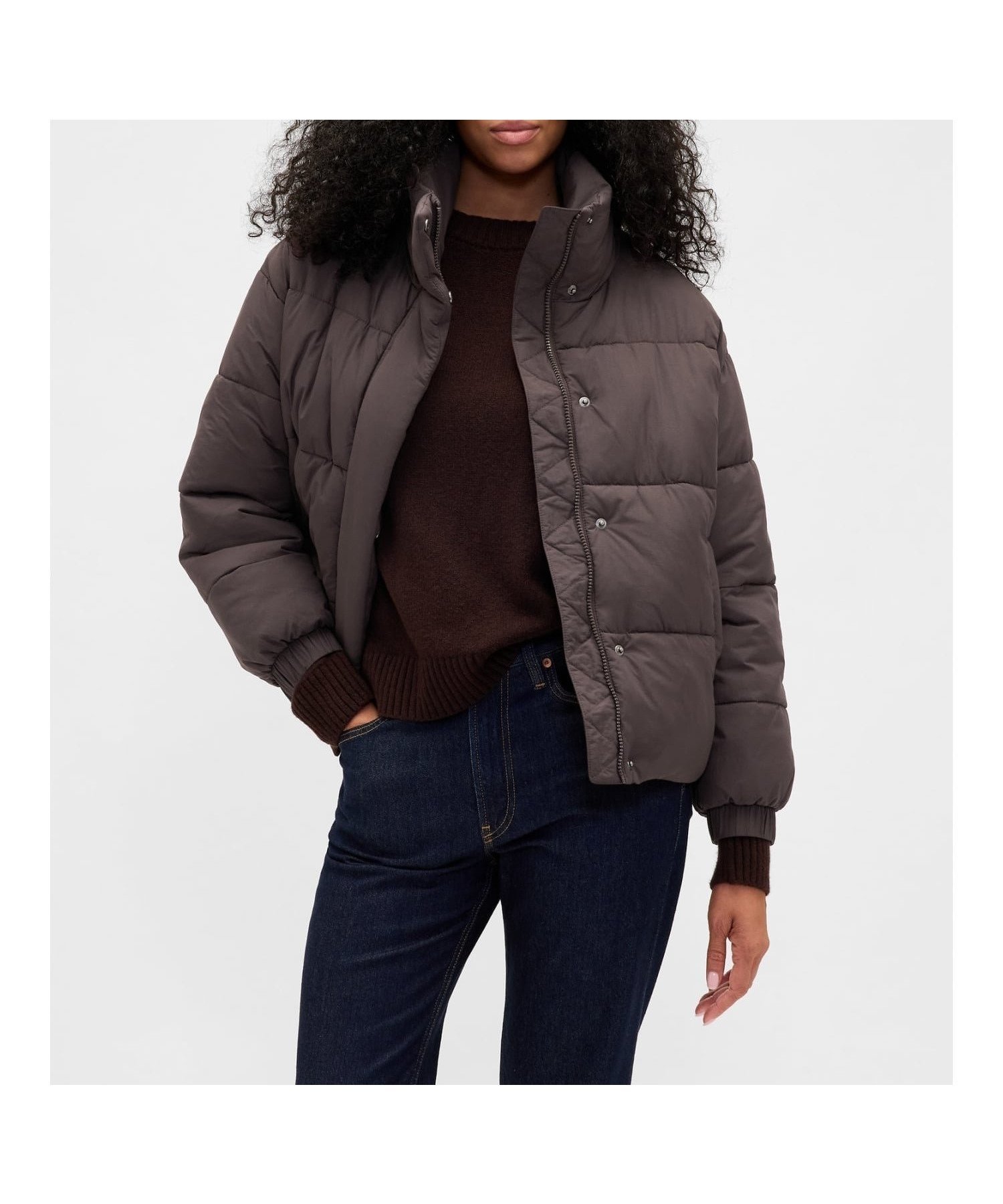 【ギャップ/GAP】のNOV PUFFER FUR COLLAR ABRV インテリア・キッズ・メンズ・レディースファッション・服の通販 founy(ファニー) 　ファッション　Fashion　レディースファッション　Fashion for Women　おすすめ　Recommended / Our Picks　クラシック　Classic, Timeless Style　ショート　Short, Short Length　ストレート　Straight, Straight Cut　トリミング　Trimming, Decorative Edge　フィット　Fit, Slim Fit　モックネック　Mock Neck, Short Turtleneck　リラックス　Relax, Relaxed Fit　ルーズ　Loose, Oversized　長袖　Long Sleeve, Full Sleeve　TERRA_BROWN_V2|ID: prp329100004755153 ipo3291000000034395176