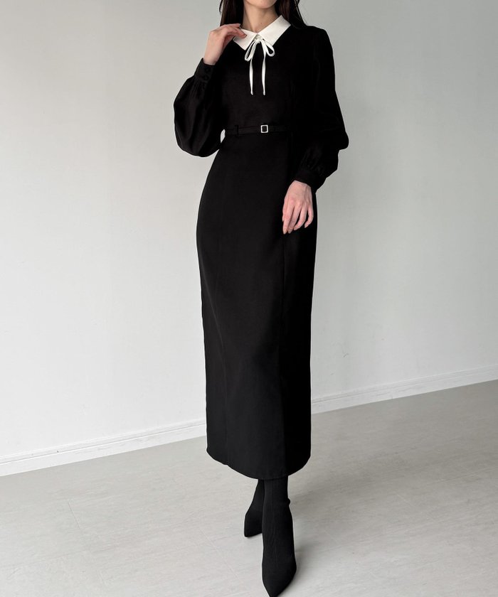 【ジュノア/JUNOAH】の薄手ピーチスキンドッキングIラインワンピース インテリア・キッズ・メンズ・レディースファッション・服の通販 founy(ファニー) https://founy.com/ ファッション Fashion レディースファッション Fashion for Women ワンピース Dresses |ID: prp329100004755170 ipo3291000000034395295