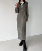 【ジュノア/JUNOAH】の薄手ピーチスキンドッキングIラインワンピース グレー|ID: prp329100004755170 ipo3291000000034395298