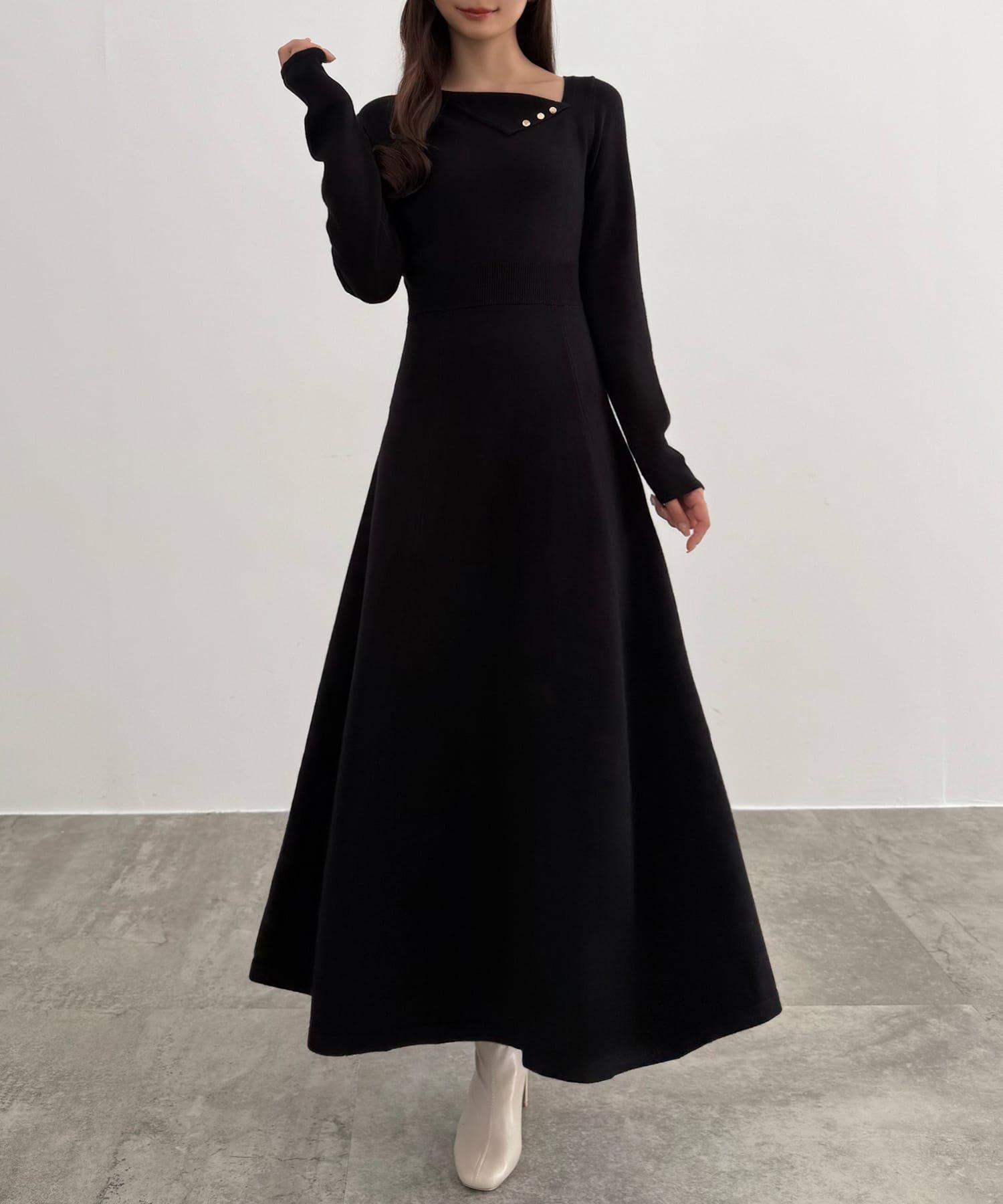 【ジュノア/JUNOAH】のCENEA アシンメトリーネックニットワンピース 人気、トレンドファッション・服の通販 founy(ファニー) ファッション Fashion レディースファッション Fashion for Women ワンピース Dresses ニットワンピース Knit Dresses other-1|ID: prp329100004755175 ipo3291000000034395318