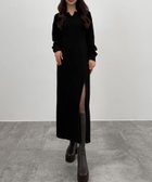 【ジュノア/JUNOAH】のCENEA 裏起毛裾ファスナーIラインワンピース 人気、トレンドファッション・服の通販 founy(ファニー) ファッション Fashion レディースファッション Fashion for Women ワンピース Dresses thumbnail ブラック|ID: prp329100004755176 ipo3291000000034395326