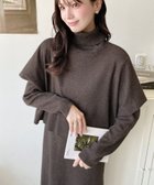 【モーメントプラス/moment+ / MEN】のセットアップニット タートルネックベスト クルーネック長袖ワンピース ブラウン|ID: prp329100004755181 ipo3291000000034395345