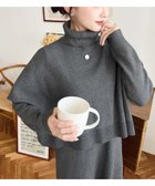 【モーメントプラス/moment+ / MEN】のセットアップニット タートルネックベスト クルーネック長袖ワンピース チャコールグレー|ID: prp329100004755181 ipo3291000000034811160