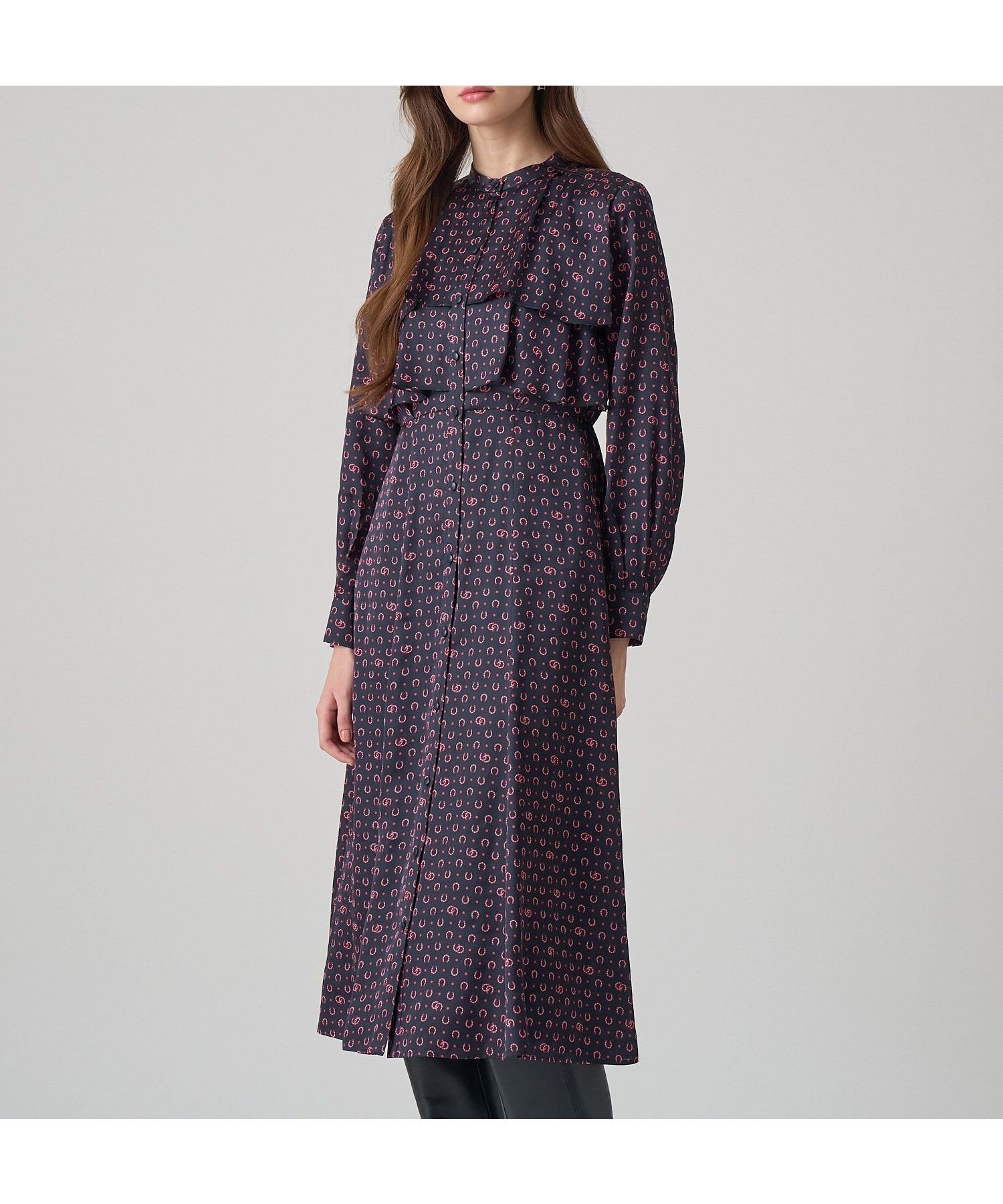 【アナイ/ANAYI】のホースシュープリントフリルワンピース 人気、トレンドファッション・服の通販 founy(ファニー)  ファッション Fashion レディースファッション Fashion for Women ワンピース Dresses エレガント 上品 Elegant キャミソール Camisole, Spaghetti Strap Top サテン Satin, Glossy Fabric スマート Smart, Elegant ドット Polka Dot, Dot Pattern フリル Frill, Ruffle プリント Print, Printed Pattern ペチコート Petticoat, Underskirt モチーフ Motif, Design Theme A/W・秋冬 Autumn/Winter 再入荷 Restock / Back in Stock  other-1|ID: prp329100004755183 ipo3291000000034395350