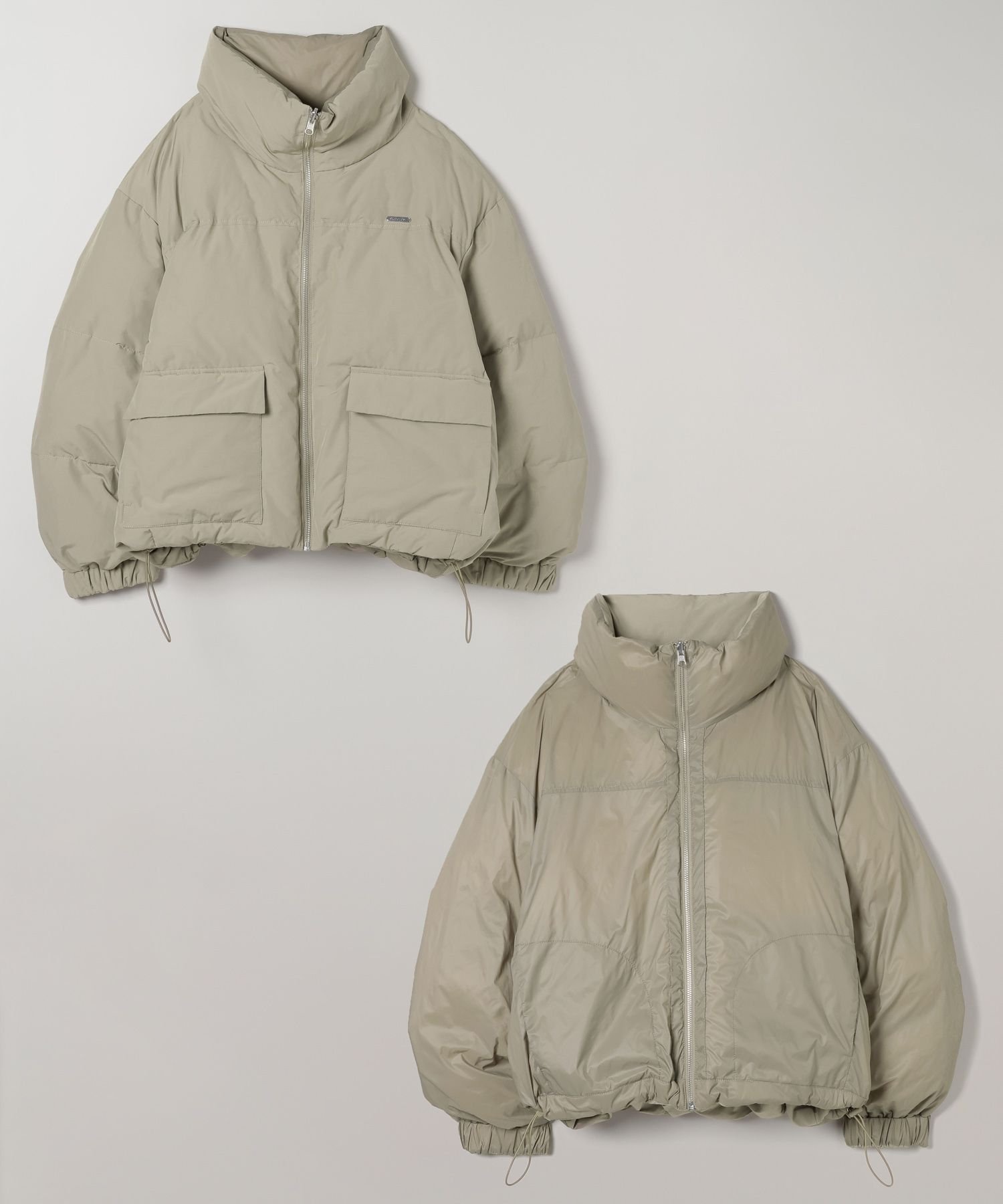 【ジーナシス/JEANASiS】のリバーシブルボリュームスタンドパファーコート インテリア・キッズ・メンズ・レディースファッション・服の通販 founy(ファニー) 　ファッション　Fashion　レディースファッション　Fashion for Women　アウター　Coat / Outerwear Collection　コート・ロングコート・ピーコート　Long Coats, Peacoats & More　クラシック　Classic, Timeless Style　ジャケット　Jacket, Outerwear　スラックス　Slacks, Dress Pants　チェック　Check, Plaid, Tartan　デニム　Denim, Jeans Material　トレンド　Trend, Trending Now　プレート　Plate, Dish　ボトム　Bottoms, Lower Wear　ポケット　Pocket, Pocket Detail　リバーシブル　Reversible, Two-Sided　おすすめ　Recommended / Our Picks　ベージュ|ID: prp329100004755203 ipo3291000000034511970