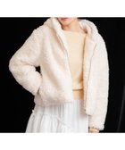 【ノエラ/Noela】のボアフーディーショートブルゾン オフホワイト|ID: prp329100004755214 ipo3291000000034657487