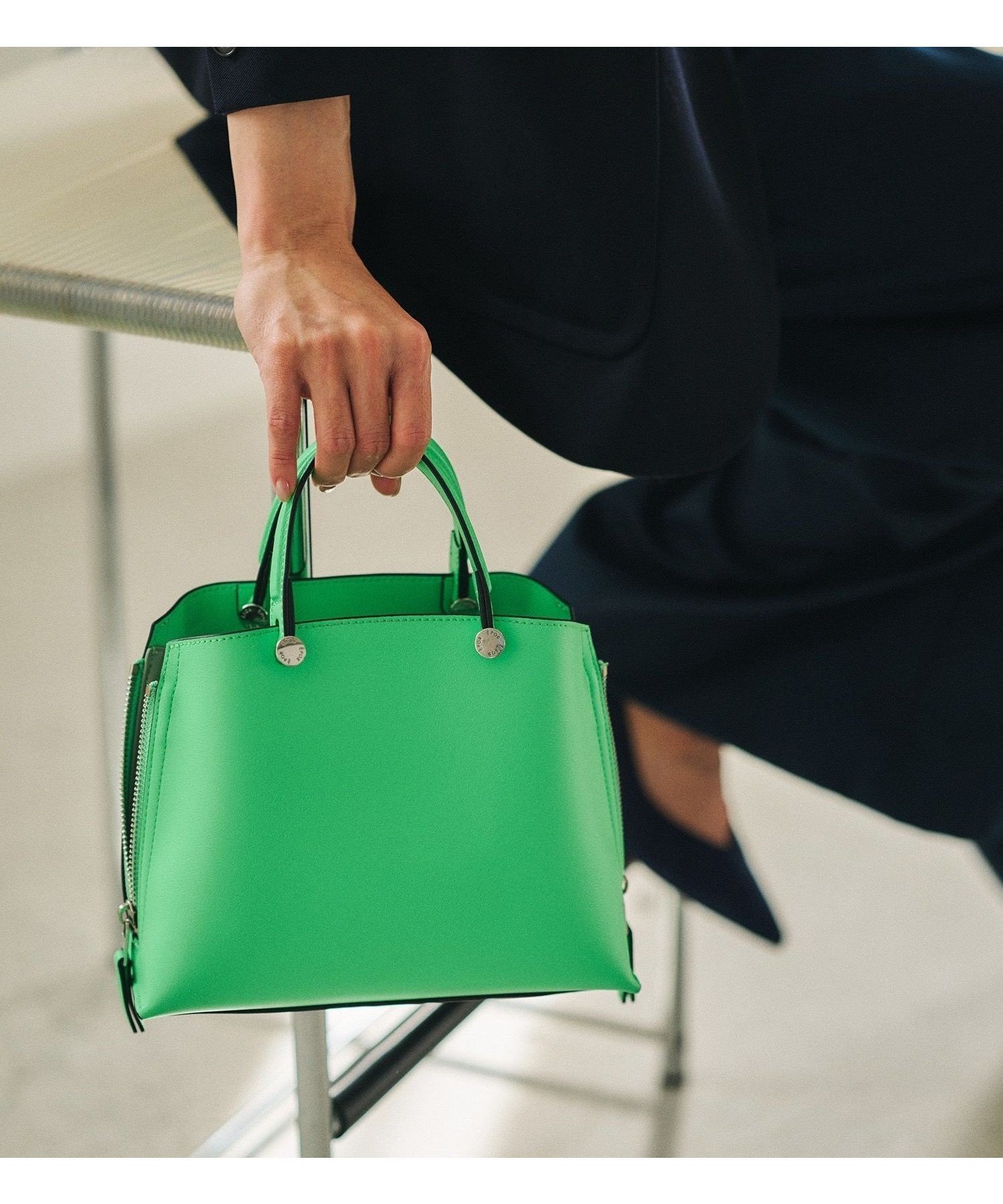 【ロペ/ROPE'】の【E POR】Y BAG Mini インテリア・キッズ・メンズ・レディースファッション・服の通販 founy(ファニー) 　ファッション　Fashion　レディースファッション　Fashion for Women　エレガント 上品　Elegant　サイドジップ　Side Zip, Side Zipper　ショルダー　Shoulder, Shoulder Strap　シルバー　Silver, Metallic Silver　シンプル　Simple, Minimal　ハンド　Hand, Handmade　ポケット　Pocket, Pocket Detail　ラベンダー　Lavender　ビジネス 仕事 通勤　Business / Work / Commuting　グリーン(30)|ID: prp329100004755218 ipo3291000000034932093