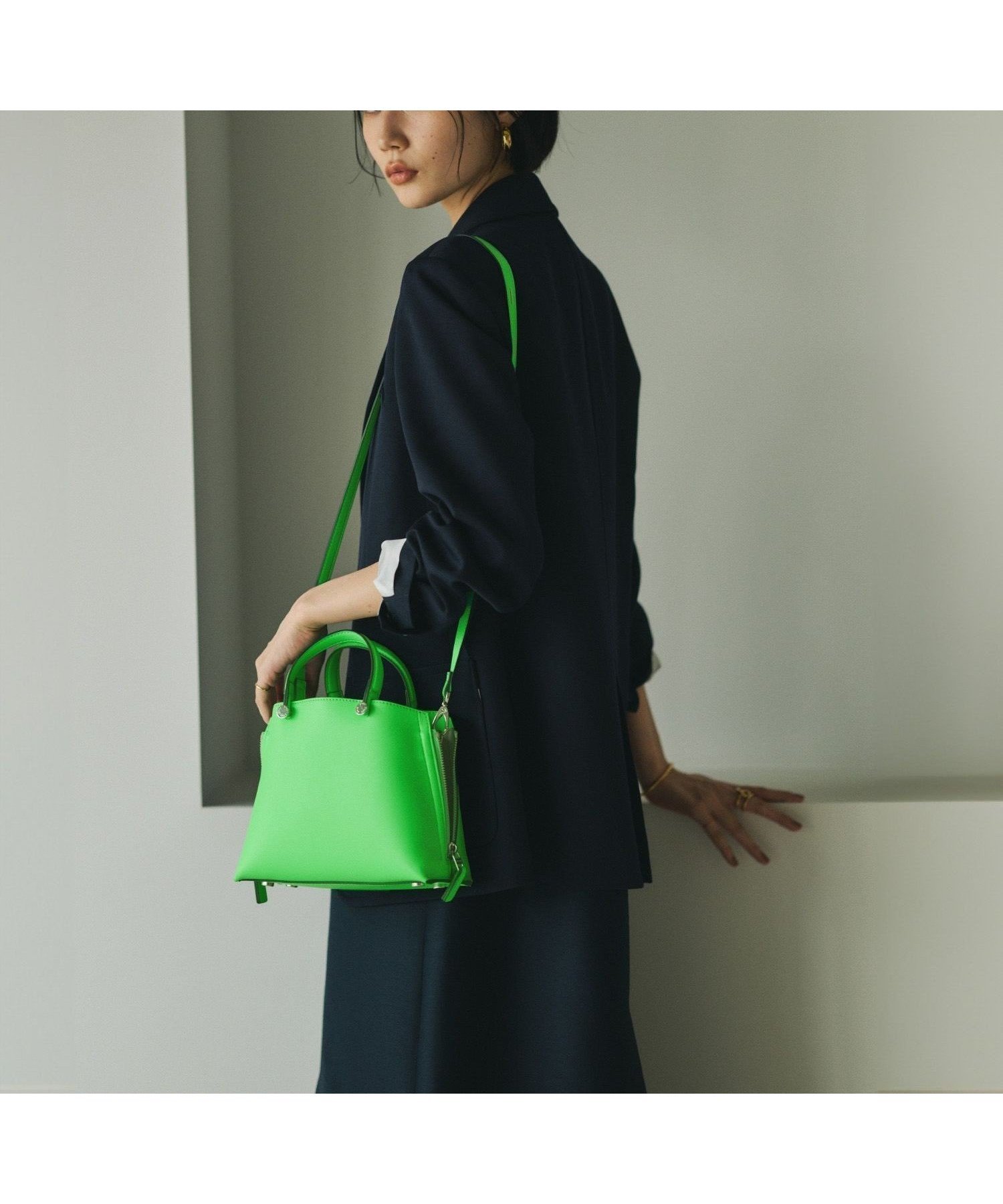 【ロペ/ROPE'】の【E POR】Y BAG Mini インテリア・キッズ・メンズ・レディースファッション・服の通販 founy(ファニー) 　ファッション　Fashion　レディースファッション　Fashion for Women　エレガント 上品　Elegant　サイドジップ　Side Zip, Side Zipper　ショルダー　Shoulder, Shoulder Strap　シルバー　Silver, Metallic Silver　シンプル　Simple, Minimal　ハンド　Hand, Handmade　ポケット　Pocket, Pocket Detail　ラベンダー　Lavender　ビジネス 仕事 通勤　Business / Work / Commuting　ダークグリーン(31)|ID: prp329100004755218 ipo3291000000034932098