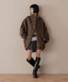 【ローリーズファーム/LOWRYS FARM】のシャギースタンドコート 人気、トレンドファッション・服の通販 founy(ファニー) ファッション Fashion レディースファッション Fashion for Women アウター Coat / Outerwear Collection コート・ロングコート・ピーコート Long Coats, Peacoats & More おすすめ Recommended / Our Picks エアリー Airy Texture スウェット / スエット Sweatshirt, Sweatwear スタンド Stand Collar, Upright Stand フェザー Feather, Feather Detail エレガント 上品 Elegant thumbnail ブラウン58|ID: prp329100004755243 ipo3291000000034395881