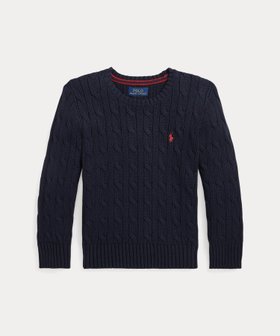【ラルフローレン/RALPH LAUREN / KIDS】の(ボーイズ 2才~7才)ケーブルニット コットン セーター 人気、トレンドファッション・服の通販 founy(ファニー) ファッション Fashion キッズファッション Fashion for Kids ウォッシュ Washed Finish カフス Cuff Design セーター Sweater, Knitwear ボーイズ Boyish, Boy Style リブニット Rib Knit, Ribbed Knit 長袖 Long Sleeve, Full Sleeve |ID:prp329100004755319