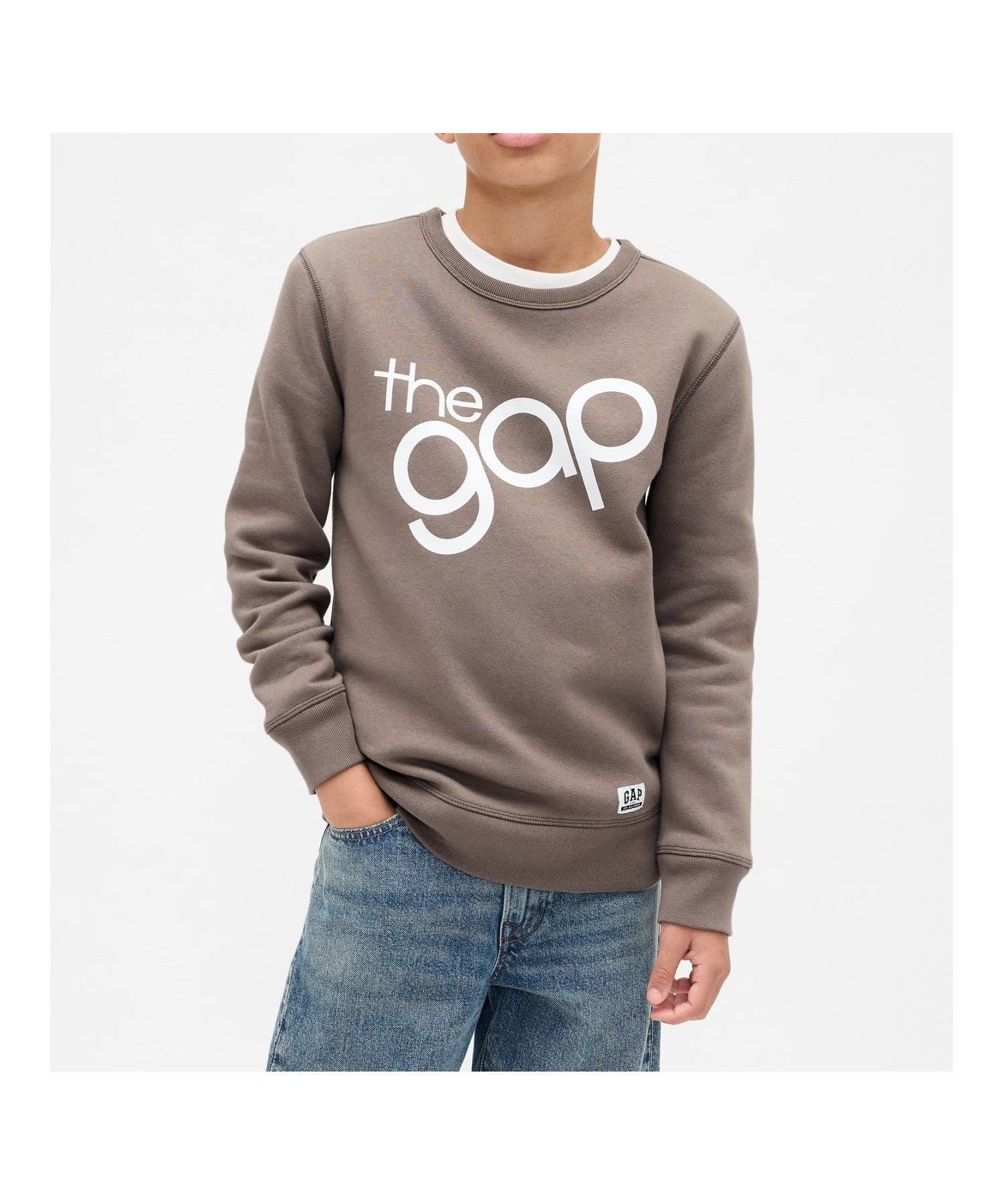 【ギャップ/GAP / KIDS】のGAPロゴ スウェットシャツ (キッズ) インテリア・キッズ・メンズ・レディースファッション・服の通販 founy(ファニー) 　ファッション　Fashion　キッズファッション　Fashion for Kids　デニム　Denim, Jeans Material　PLYMOUTH_ROCK|ID: prp329100004755334 ipo3291000000034636231