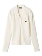 【スナイデル/SNIDEL】のLACOSTE/ポロリブニット 人気、トレンドファッション・服の通販 founy(ファニー) ファッション Fashion レディースファッション Fashion for Women トップス・カットソー Cut & Sew Tops ニット Knit Tops & Sweaters ウェーブ Wavy Pattern クラシカル Classical, Vintage-Inspired コレクション Collection, Seasonal Line ストレート Straight, Straight Cut スペシャル Special, Limited Edition スマート Smart, Elegant タイトスカート Pencil Skirt, Tight Skirt フィット Fit, Slim Fit フォルム Silhouette, Form フォーマル Formal, Dressy フランス France, French フレンチ French, French Style ボーダー Border, Stripe リブニット Rib Knit, Ribbed Knit おすすめ Recommended / Our Picks thumbnail WHT[001]|ID: prp329100004755791 ipo3291000000034399819