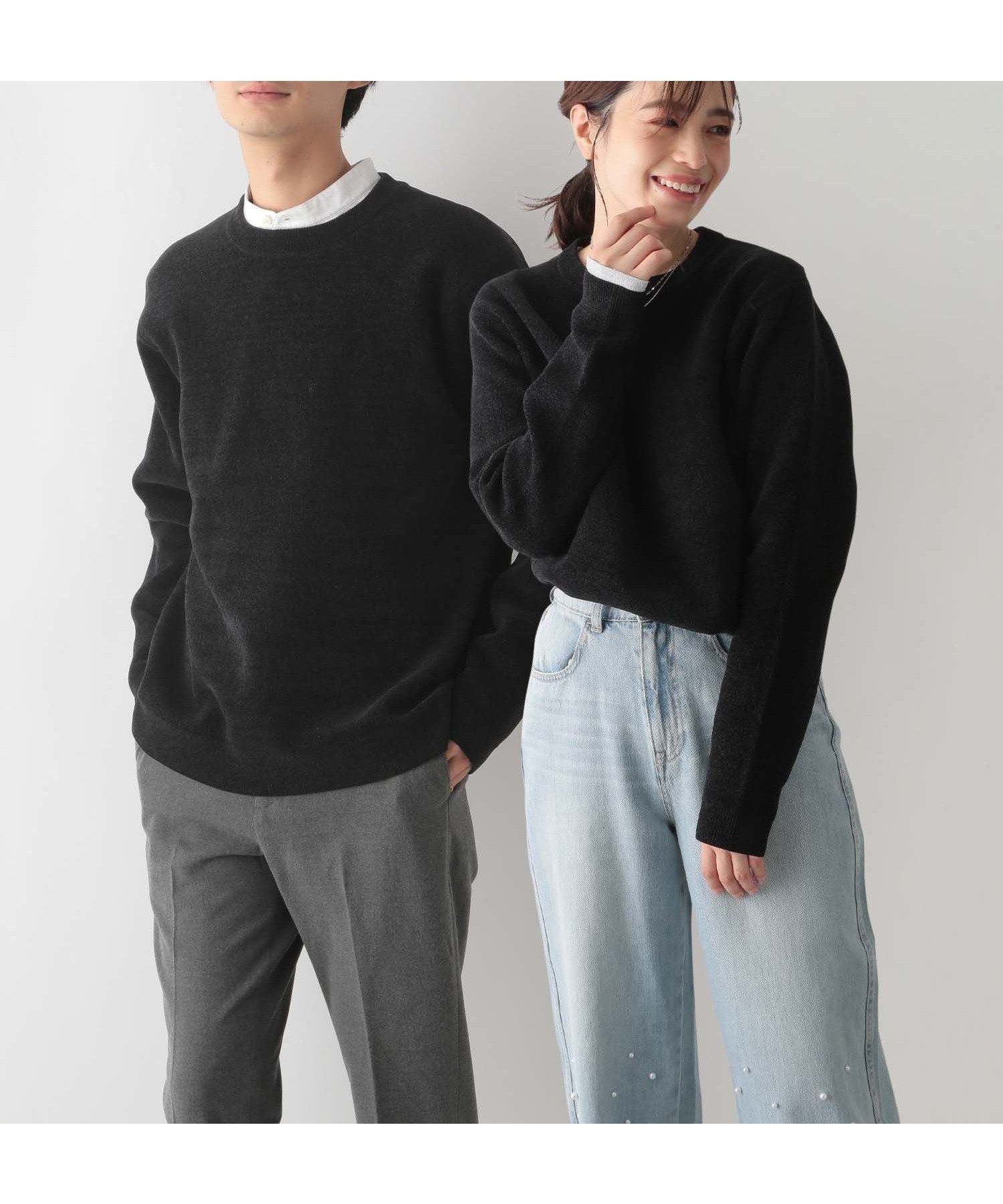 【グローバルワーク/GLOBAL WORK】のモールニットクルー/116372 インテリア・キッズ・メンズ・レディースファッション・服の通販 founy(ファニー)  ファッション Fashion レディースファッション Fashion for Women トップス・カットソー Cut & Sew Tops ニット Knit Tops & Sweaters おすすめ Recommended / Our Picks なめらか Smooth, Silky Texture インナー Innerwear カーゴパンツ Cargo Pants, Utility Pants シンプル Simple, Minimal ジャケット Jacket, Outerwear デニム Denim, Jeans Material フラット Flat, Flat Shoes ブラック09|ID: prp329100004755793 ipo3291000000034399837