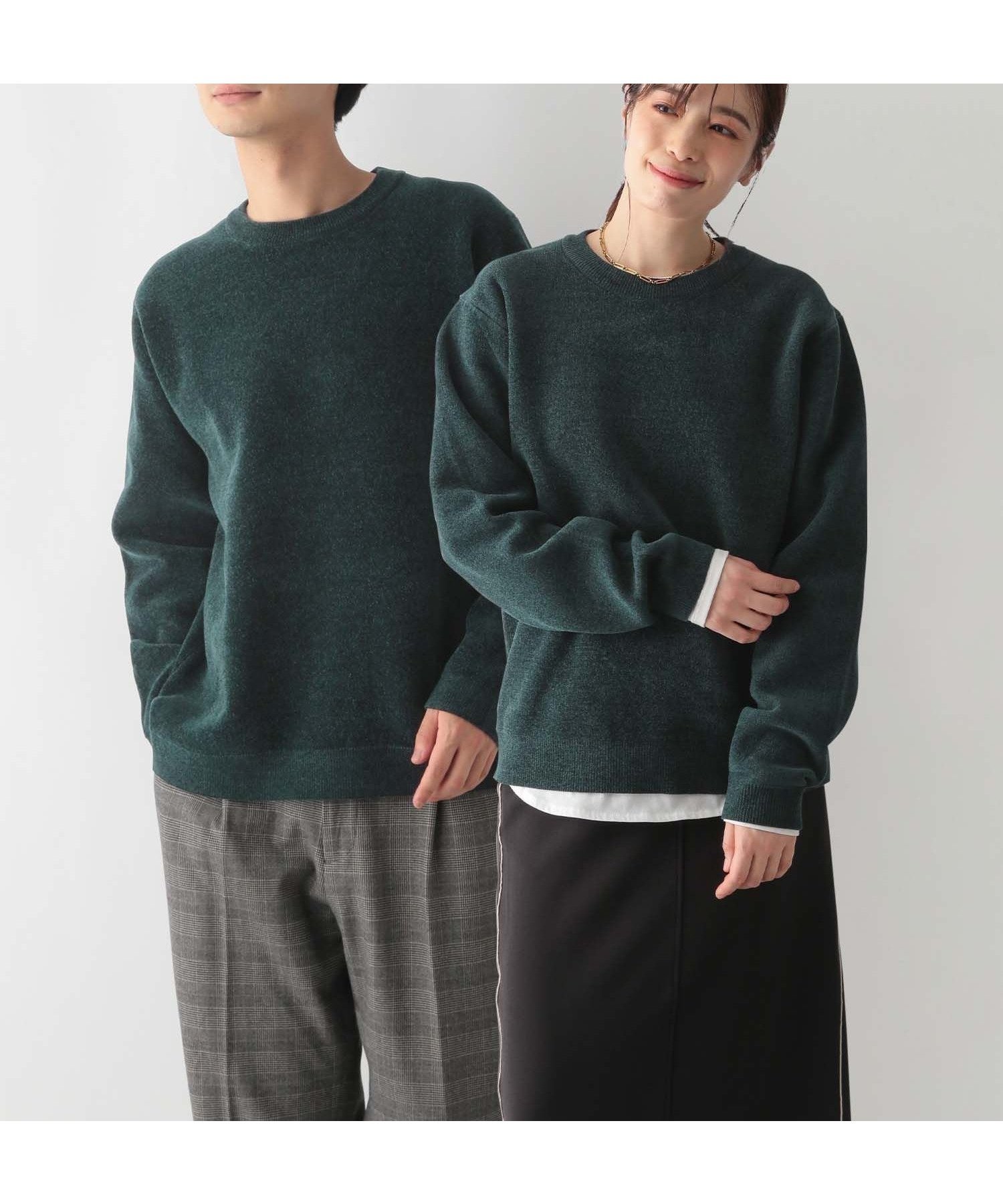 【グローバルワーク/GLOBAL WORK】のモールニットクルー/116372 インテリア・キッズ・メンズ・レディースファッション・服の通販 founy(ファニー)  ファッション Fashion レディースファッション Fashion for Women トップス・カットソー Cut & Sew Tops ニット Knit Tops & Sweaters おすすめ Recommended / Our Picks なめらか Smooth, Silky Texture インナー Innerwear カーゴパンツ Cargo Pants, Utility Pants シンプル Simple, Minimal ジャケット Jacket, Outerwear デニム Denim, Jeans Material フラット Flat, Flat Shoes グリーン78|ID: prp329100004755793 ipo3291000000034399842