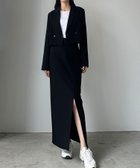 【ジュノア/JUNOAH】のLouere ショートテーラードジャケット+前スリットタイトスカートSET ブラック|ID: prp329100004755875 ipo3291000000034486549