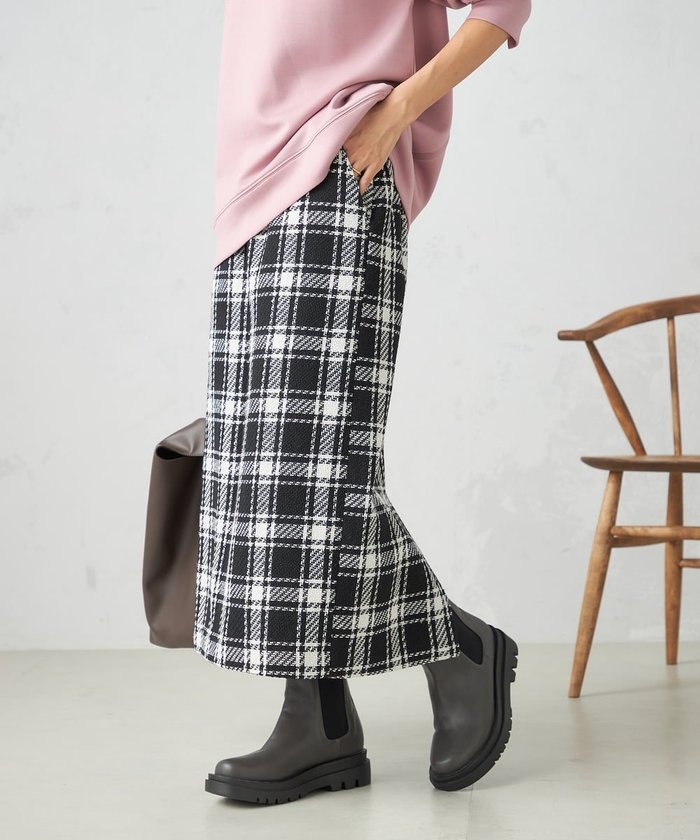 【アー ヴェー ヴェー/a.v.v】の【洗える】ブロックチェックナロースカート インテリア・キッズ・メンズ・レディースファッション・服の通販 founy(ファニー) https://founy.com/ ファッション Fashion レディースファッション Fashion for Women スカート Skirts 洗える Machine Washable シンプル Simple, Minimal スウェット / スエット Sweatshirt, Sweatwear スリット Slit, Slit Detail チェック Check, Plaid, Tartan ブロック Block, Solid Block Pattern A/W・秋冬 Autumn/Winter 再入荷 Restock / Back in Stock おすすめ Recommended / Our Picks エレガント 上品 Elegant ビジネス 仕事 通勤 Business / Work / Commuting |ID: prp329100004755962 ipo3291000000034651988