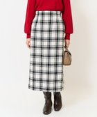 【アー ヴェー ヴェー/a.v.v】の【洗える】ブロックチェックナロースカート ホワイト|ID: prp329100004755962 ipo3291000000034651992