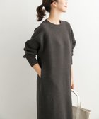 【アーバンリサーチ ドアーズ/URBAN RESEARCH DOORS】のスウェットライクニットワンピース チャコールグレー|ID: prp329100004756024 ipo3291000000034561968