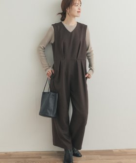 【アーバンリサーチ ドアーズ/URBAN RESEARCH DOORS】のVネックオールインワン 人気、トレンドファッション・服の通販 founy(ファニー) ファッション Fashion レディースファッション Fashion for Women トップス・カットソー Cut & Sew Tops Vネックトップス V-Neck Tops / V-Cut Neckline Shirts ワンピース Dresses オールインワン・ワンピース Dresses and Jumpsuits インナー Innerwear カットソー Cut and Sewn Top シンプル Simple, Minimal バスケット Basket, Basket Bag バランス Balance, Style Balance リラックス Relax, Relaxed Fit A/W・秋冬 Autumn/Winter 冬 Winter / This Winter エレガント 上品 Elegant 2025年 2025 2025-2026秋冬・A/W Autumn/Winter 2025–26 AW25–26 |ID:prp329100004756025
