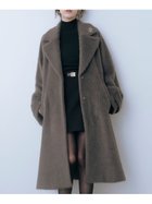 【スナイデル/SNIDEL】のブローチ付きシャギーロングコート CGRY[007]|ID:prp329100004756066