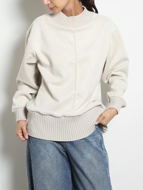 【ラシュッド/LASUD】のフェイクスエード×リブハイネックPO 人気、トレンドファッション・服の通販 founy(ファニー) ファッション Fashion レディースファッション Fashion for Women ボトム Bottoms, Lower Wear 切替 Switching, Contrast Panel |ID:prp329100004756095