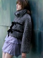 【スナイデル/SNIDEL】のSustainableリボンボアショートコート DGRY[008]|ID:prp329100004756117