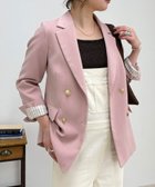 【フレディ&グロスター/FREDY&GLOSTER】のダブルブレストジャケット 人気、トレンドファッション・服の通販 founy(ファニー) ファッション Fashion レディースファッション Fashion for Women アウター Coat / Outerwear Collection レディースジャケット・軽アウター Jackets 2025年 2025 2025-2026秋冬・A/W Autumn/Winter 2025–26 AW25–26 シンプル Simple, Minimal デニム Denim, Jeans Material トレンド Trend, Trending Now 今季 This Season, Current Season 定番 Standard, Basic Item thumbnail ベビーピンク|ID: prp329100004756136 ipo3291000000034509254