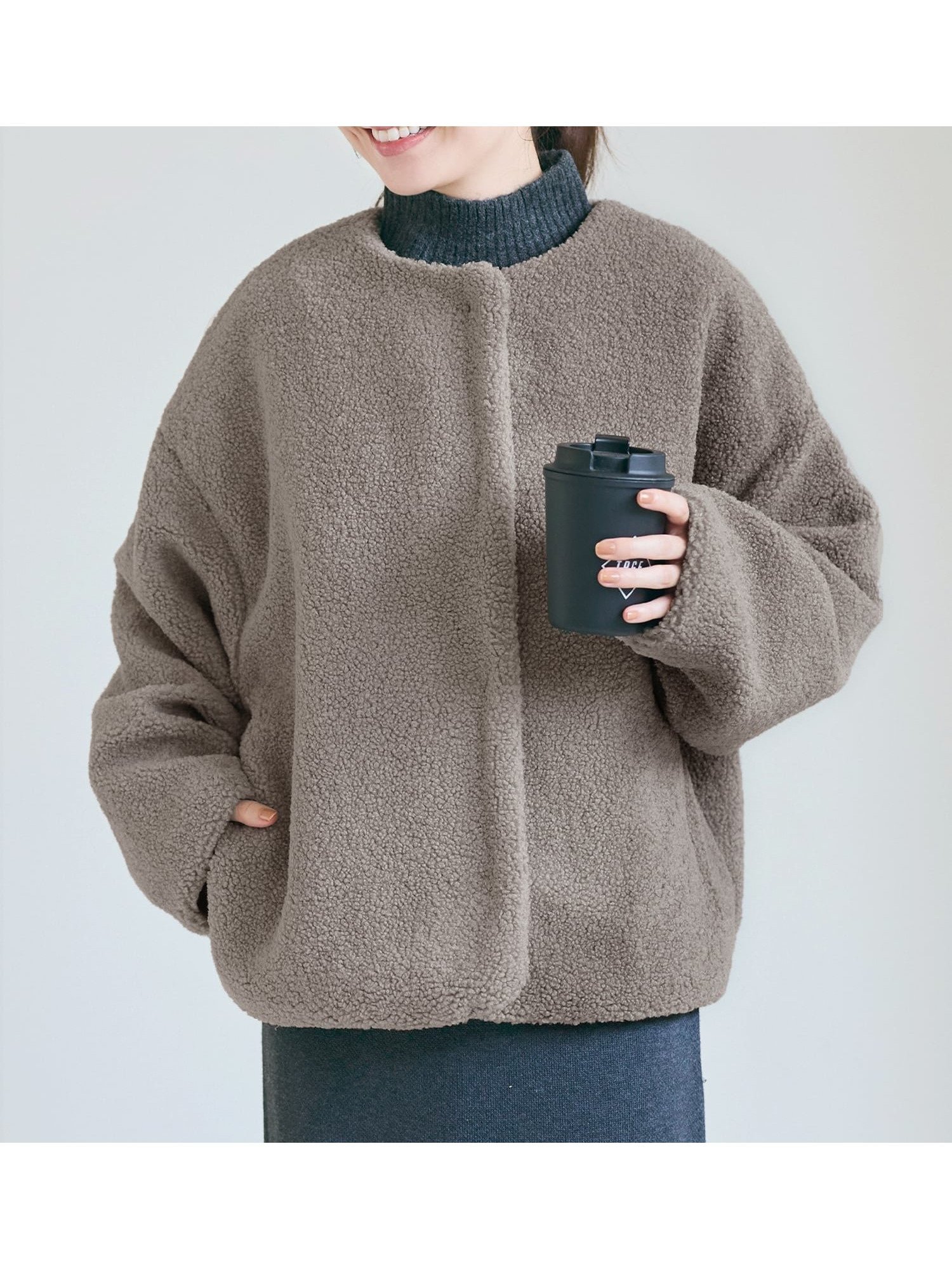 【コカ/COCA】のボアブルゾン インテリア・キッズ・メンズ・レディースファッション・服の通販 founy(ファニー) 　ファッション　Fashion　レディースファッション　Fashion for Women　アウター　Coat / Outerwear Collection　ブルゾンジャケット・スポーティアウター　Blouson Jackets　ブルゾン　Blouson, Bomber Jacket　Gray|ID: prp329100004756253 ipo3291000000034405573