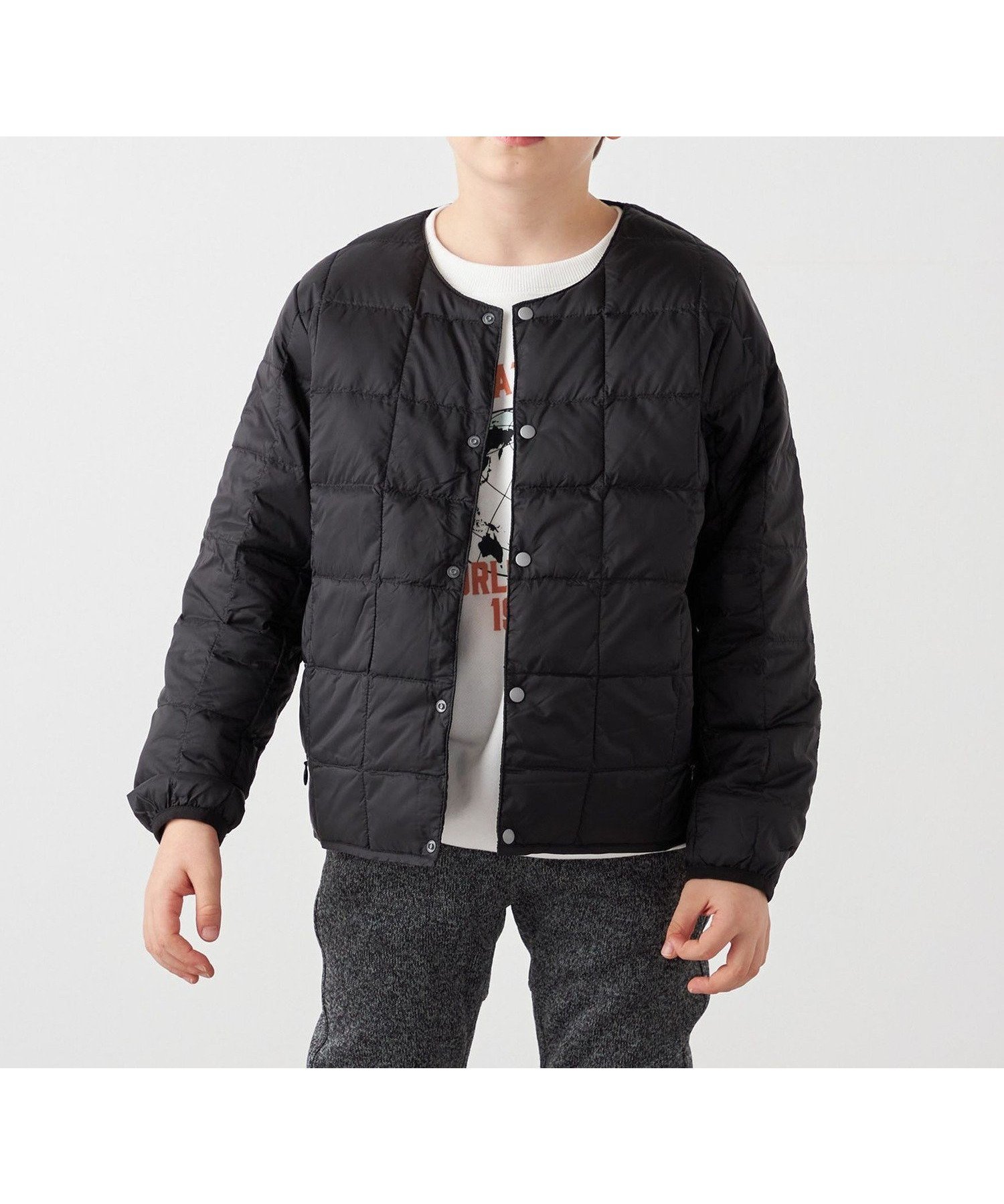 【シップス/SHIPS / KIDS】のTAION クルーネック ボタン ダウン カーディガン 人気、トレンドファッション・服の通販 founy(ファニー) 　ファッション　Fashion　キッズファッション　Fashion for Kids　インナー　Innerwear　カーディガン　Cardigan, Knitwear　タフタ　Taffeta, Structured Fabric　ダウン　Down, Puffer　パーカー　Hoodie, Parka　定番　Standard, Basic Item　軽量　Lightweight, Ultra Light　 other-1|ID: prp329100004756265 ipo3291000000034592616