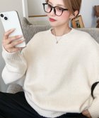 【モーメントプラス/moment+ / MEN】のゆったりもちもちミックスカラーニットプルオーバー(自宅で洗えるウォッシャブル加工) アイボリー|ID: prp329100004756267 ipo3291000000034469365