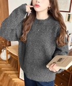 【モーメントプラス/moment+ / MEN】のゆったりもちもちミックスカラーニットプルオーバー(自宅で洗えるウォッシャブル加工) チャコールグレー|ID: prp329100004756267 ipo3291000000034469372