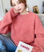 【モーメントプラス/moment+ / MEN】のゆったりもちもちミックスカラーニットプルオーバー(自宅で洗えるウォッシャブル加工) レッド|ID: prp329100004756267 ipo3291000000034516952