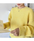 【モーメントプラス/moment+ / MEN】のゆったりもちもちミックスカラーニットプルオーバー(自宅で洗えるウォッシャブル加工) イエロー|ID: prp329100004756267 ipo3291000000034516960