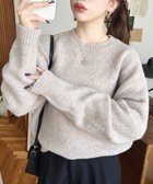 【モーメントプラス/moment+ / MEN】のゆったりもちもちミックスカラーニットプルオーバー(自宅で洗えるウォッシャブル加工) ブラウン|ID: prp329100004756267 ipo3291000000034516971