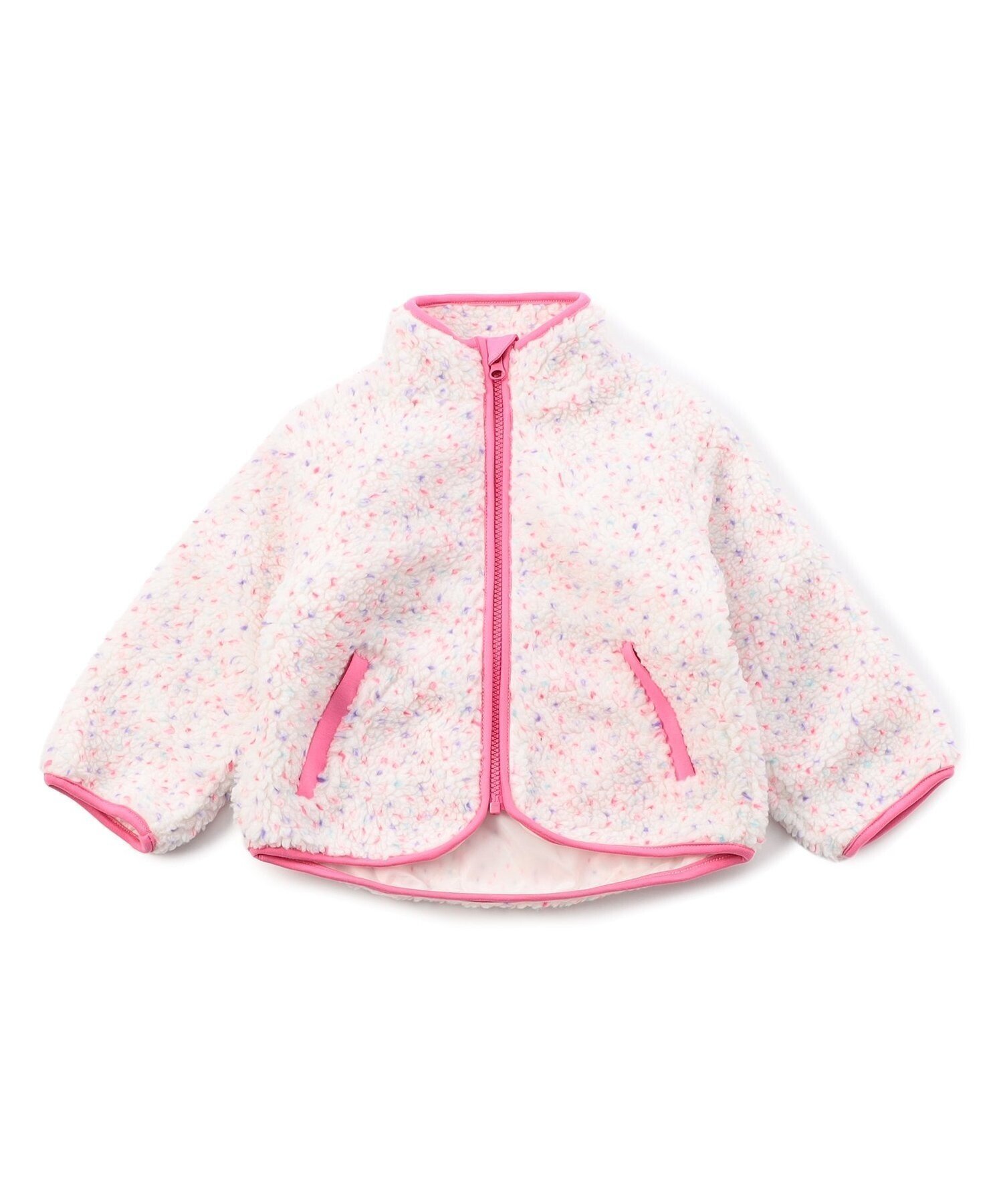 【エフオー オンラインストア/F.O.Online Store / KIDS】のgirlsボアジャケット インテリア・キッズ・メンズ・レディースファッション・服の通販 founy(ファニー) 　ファッション　Fashion　キッズファッション　Fashion for Kids　アウター　Coat Outerwear /Kids　ジャケット　Jacket, Outerwear　ブルゾン　Blouson, Bomber Jacket　人気　Popular, Best Seller　ピンク|ID: prp329100004756292 ipo3291000000034721200