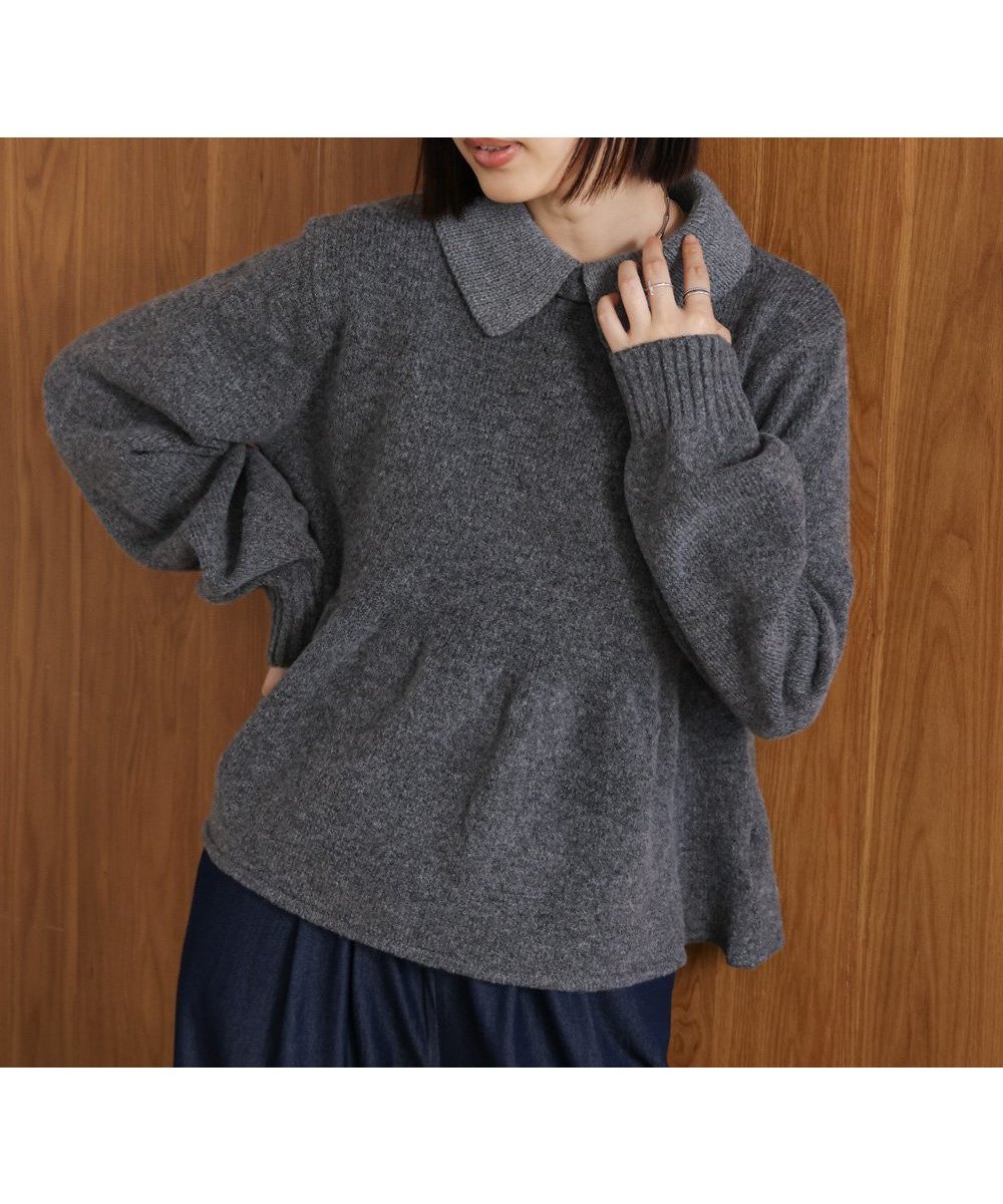 【バブ ブージュルード/Bab Bou Jeloud】の襟付きペプラムニット インテリア・キッズ・メンズ・レディースファッション・服の通販 founy(ファニー) ファッション Fashion レディースファッション Fashion for Women トップス・カットソー Cut & Sew Tops ニット Knit Tops & Sweaters おすすめ Recommended / Our Picks アクリル Acrylic Material オータム Autumn Fashion シンプル Simple, Minimal ペプラム Peplum, Flared Hem 再入荷 Restock / Back in Stock A/W・秋冬 Autumn/Winter CCL|ID: prp329100004756309 ipo3291000000034458330