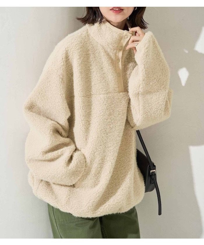 【フリークスストア/FREAK'S STORE】のマシュマロ ボア スナップ ボタン プルオーバー【限定展開】 25AW 人気、トレンドファッション・服の通販 founy(ファニー) 　ファッション　Fashion　レディースファッション　Fashion for Women　トップス・カットソー　Cut & Sew Tops　カジュアルプルオーバー・ニットトップス　Pullovers & Knit Tops / Casual Pullovers　アウトドア　Outdoor Clothing　キャップ　Cap, Baseball Cap　シューズ　Shoes, Footwear　ショート　Short, Short Length　シンプル　Simple, Minimal　スニーカー　Sneakers, Trainers　スラックス　Slacks, Dress Pants　デニム　Denim, Jeans Material　ドローコード　Drawcord, Drawstring Cord　フラット　Flat, Flat Shoes　フロント　Front, Front Design　無地　Plain, Solid Color　リラックス　Relax, Relaxed Fit　A/W・秋冬　Autumn/Winter　冬　Winter / This Winter　おすすめ　Recommended / Our Picks　2025年　2025　2025-2026秋冬・A/W　Autumn/Winter 2025–26 AW25–26　 other-1|ID: prp329100004756316 ipo3291000000034704869