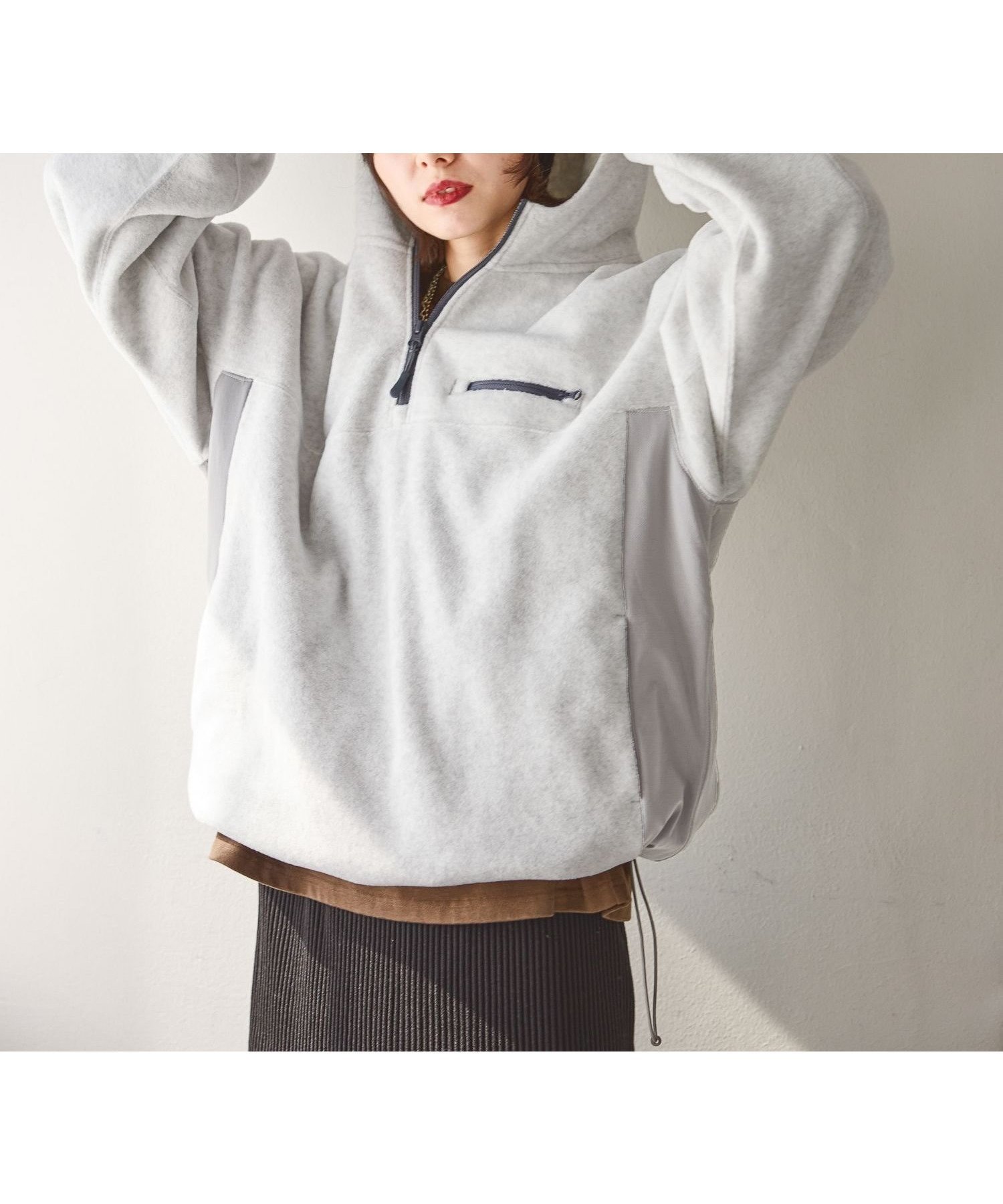 【ニコアンド/niko and】のソフトフリース切り替えZIPパーカー インテリア・キッズ・メンズ・レディースファッション・服の通販 founy(ファニー) 　ファッション　Fashion　レディースファッション　Fashion for Women　トップス・カットソー　Cut & Sew Tops　レディースパーカー・カジュアルフーディー　Casual Hoodies & Sweatshirts　おすすめ　Recommended / Our Picks　アウトドア　Outdoor Clothing　ジップ　Zip, Zipper　パーカー　Hoodie, Parka　ミックス　Mix, Mixed Style　ライトグレー|ID: prp329100004756435 ipo3291000000034512769