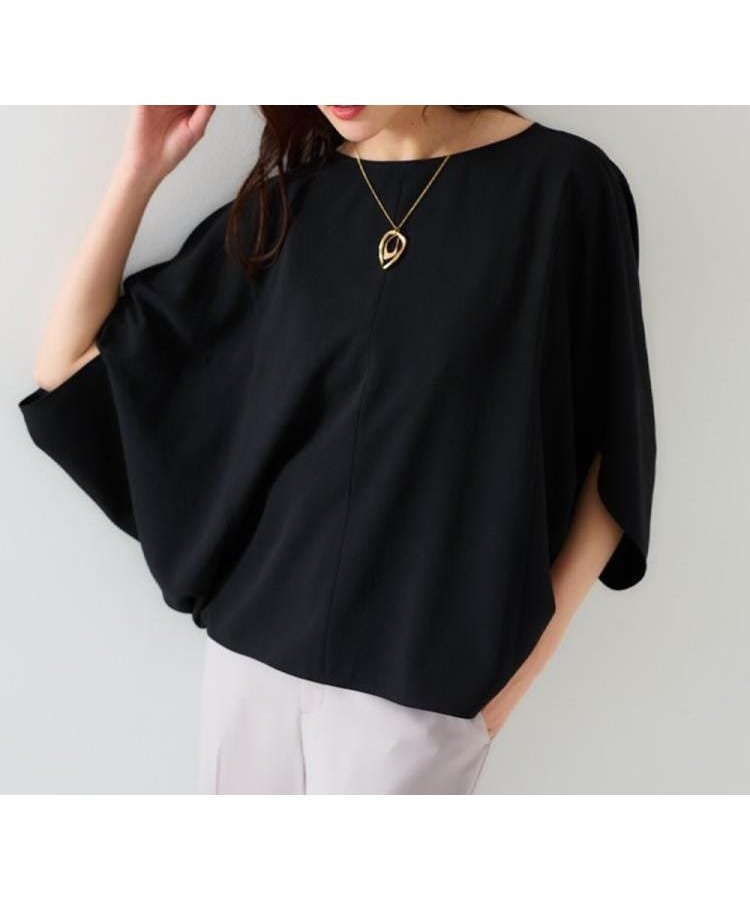 【アンタイトル/UNTITLED】の【セットアップ可/接触冷感/イージーケア/体型カバー】リラクミスト モモンガブラウス インテリア・キッズ・メンズ・レディースファッション・服の通販 founy(ファニー) ファッション Fashion レディースファッション Fashion for Women トップス・カットソー Cut & Sew Tops シャツ・ブラウス・オフィスカジュアル Elegant Blouses & Button-Ups ストレッチ Stretch, Stretchy Fabric スマート Smart, Elegant セットアップ Set-Up, Coordinated Outfit ボトム Bottoms, Lower Wear リラックス Relax, Relaxed Fit ワイド Wide, Wide Fit おすすめ Recommended / Our Picks ブラック|ID: prp329100004756445 ipo3291000000034541322