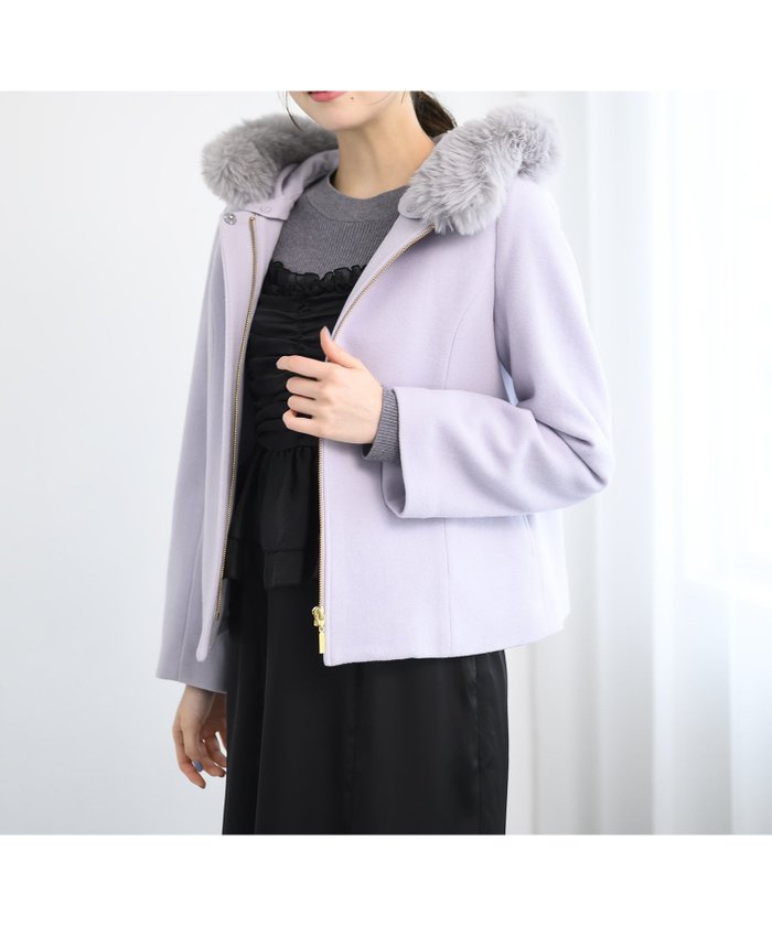 【ミッシュマッシュ/MISCH MASCH】の美シルエットで大人気!フードファー付きショートコート インテリア・キッズ・メンズ・レディースファッション・服の通販 founy(ファニー) https://founy.com/ ファッション Fashion レディースファッション Fashion for Women アウター Coat / Outerwear Collection コート・ロングコート・ピーコート Long Coats, Peacoats & More 2024年 2024 2024-2025秋冬・A/W Autumn/Winter 2024–25 AW24–25 コンパクト Compact, Small Size ショート Short, Short Length ベーシック Basic, Essential A/W・秋冬 Autumn/Winter |ID: prp329100004756959 ipo3291000000034508546