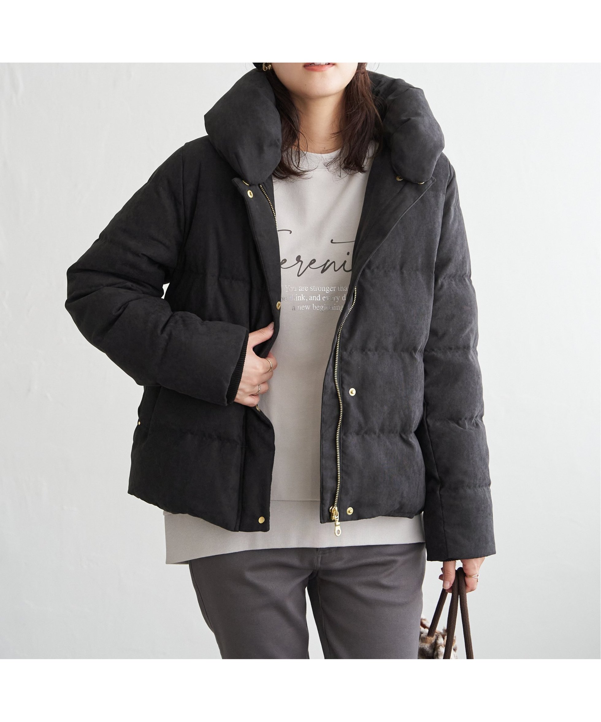 【イッカ/ikka】の【洗濯機で洗える/親子コーデ】細コール2WAY洗えるダウンジャケット インテリア・キッズ・メンズ・レディースファッション・服の通販 founy(ファニー) ファッション Fashion レディースファッション Fashion for Women アウター Coat / Outerwear Collection レディースジャケット・軽アウター Jackets おすすめ Recommended / Our Picks コーデュロイ Corduroy, Cord Fabric ショート Short, Short Length ジャケット Jacket, Outerwear ダウン Down, Puffer エレガント 上品 Elegant 冬 Winter / This Winter 洗える Machine Washable ブラック|ID: prp329100004756963 ipo3291000000034451206