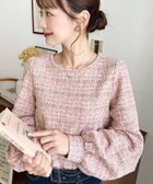 【モーメントプラス/moment+ / MEN】のカラーツイードボリュームスリーブプルオーバー ピンク|ID: prp329100004756994 ipo3291000000034593887